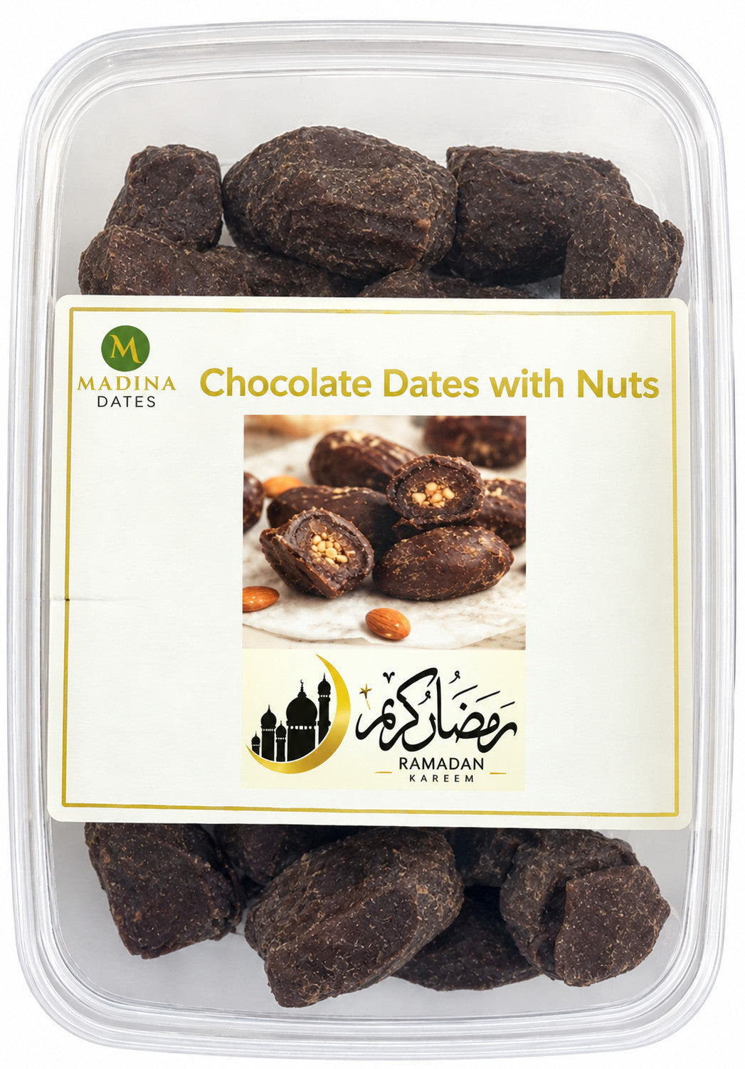 Madina Chocolate Dates with Nuts 400g Tub