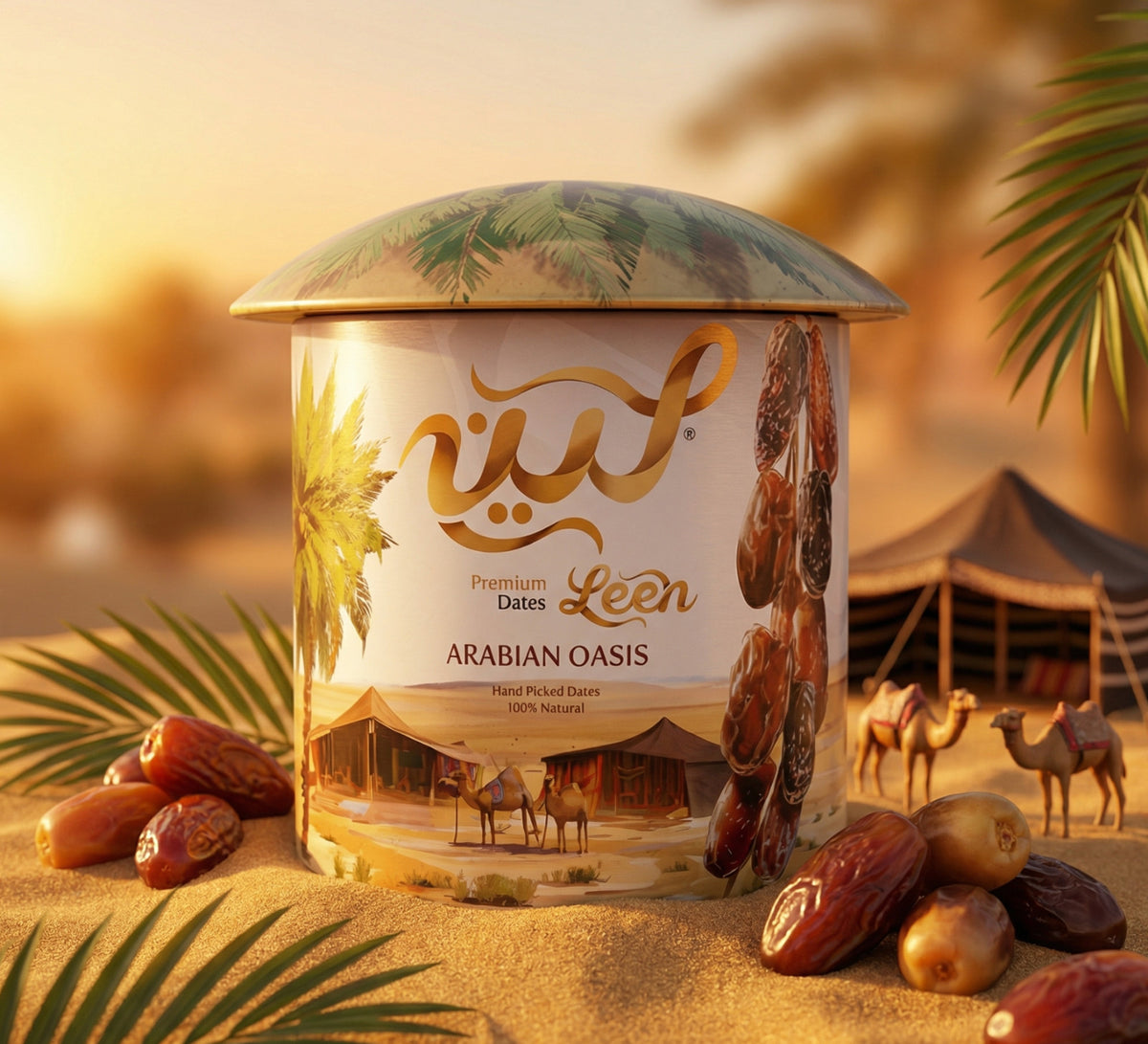 Leen Arabian Oasis Dates Gift Tin 220g