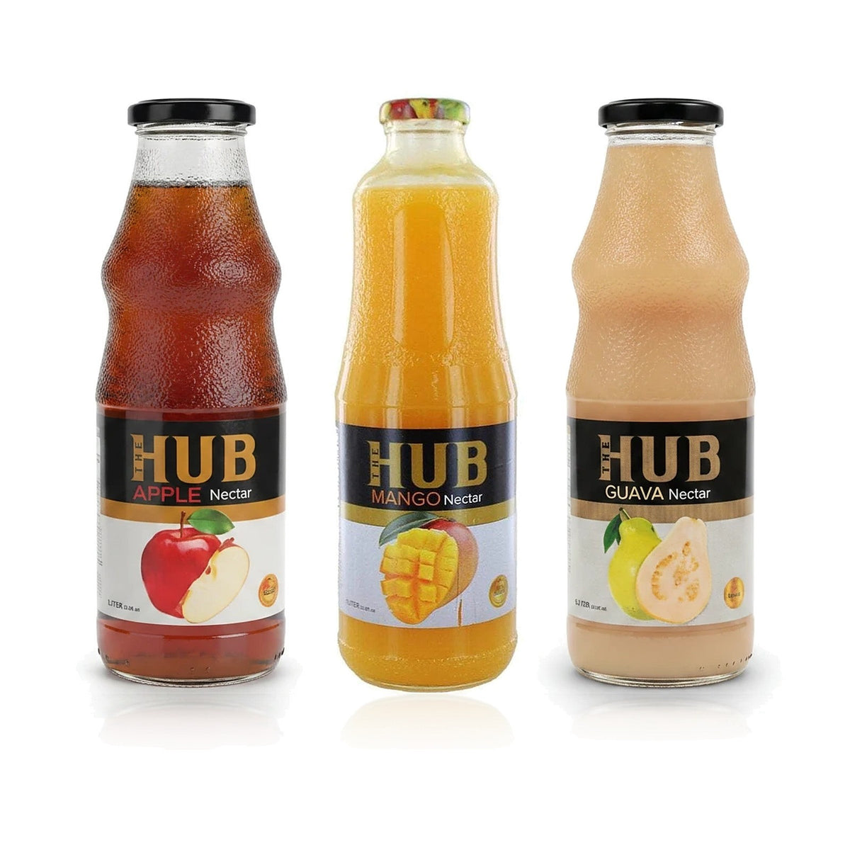 HUB Fruit Nectar 1L Glass Bottles