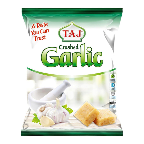 Taj Frozen Crushed Garlic Cubes 400g