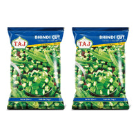 Two bags of Taj frozen cut okra, 2 x 1kg