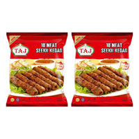 Two packs of Taj halal meat seekh kebabs, 2 x 18 pieces