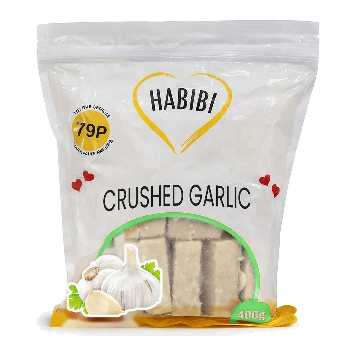 Habibi Frozen Crushed Garlic 400g
