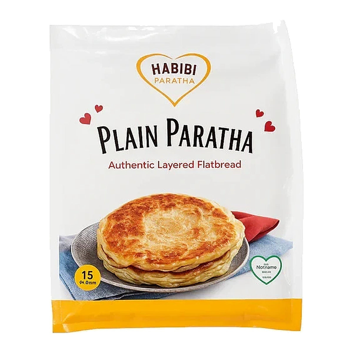 Habibi Plain Paratha Family Pack (15 Pieces)