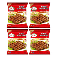 Four packs of Taj halal meat seekh kebabs, 4 x 18 pieces