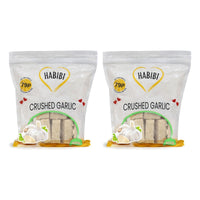 Two bags of Habibi frozen crushed garlic, 2 x 400g
