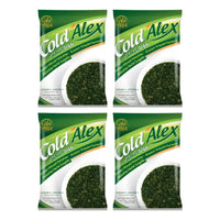 Four bags of Cold Alex frozen minced molokhia, 4 x 400g