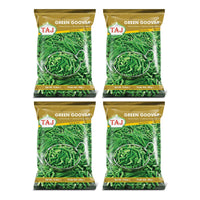Four bags of Taj frozen guvar, 4 x 300g