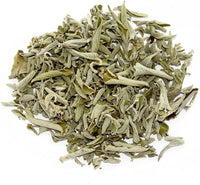 Pile of whole dried sage leaves