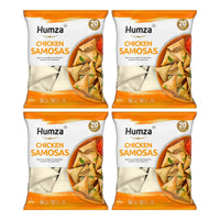 Four bags of Humza halal chicken samosas, 4 x 650g (80 samosas)