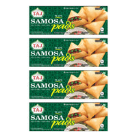 Four packs of Taj plain samosa pads, 4 x 200g