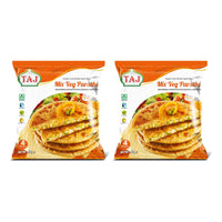 Two packs of Taj mixed vegetable paratha, 2 x 400g