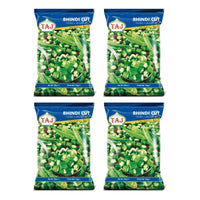 Four bags of Taj frozen cut okra, 4 x 1kg