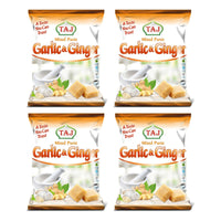 Four bags of Taj frozen garlic and ginger paste cubes, 4 x 400g