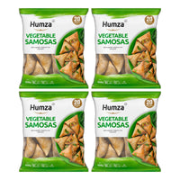 Four bags of Humza vegetable samosas, 4 x 650g (80 samosas)