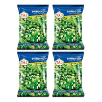 Four bags of Taj frozen cut okra, 4 x 300g