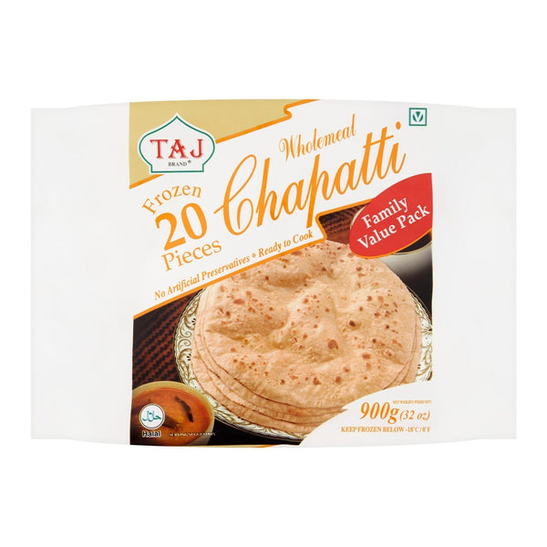 Taj Wholemeal Chapatti Family Pack (20 Pieces)