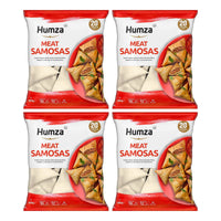 Four bags of Humza halal meat samosas, 4 x 650g