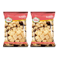 Two bags of Taj frozen suran, 2 x 300g