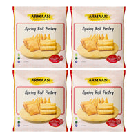 Four packs of Armaan spring roll pastry, 10 inch, 30 sheets each