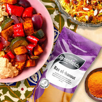 Roasted vegetables with a Greenfields ras el hanout pack