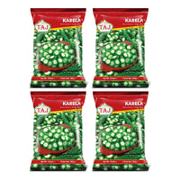 Four bags of Taj frozen karela rings, 4 x 300g