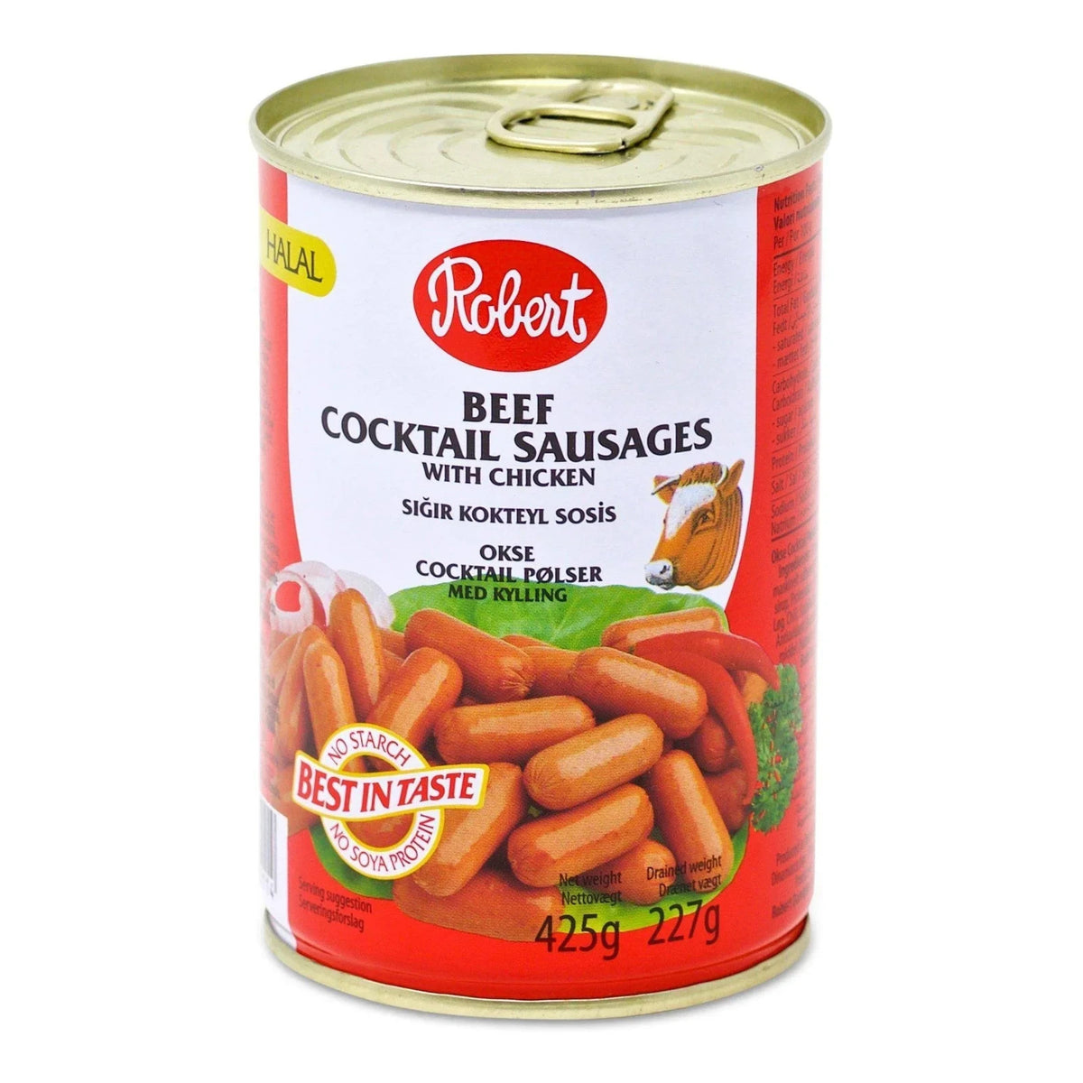 Robert Halal Beef Cocktail Sausages with Chicken 227g