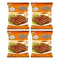 Four packs of Taj halal chicken seekh kebabs, 4 x 18 pieces