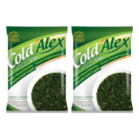 Two bags of Cold Alex frozen minced molokhia, 2 x 400g