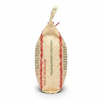Side view of the Abu Kass Mazza Sella basmati rice 4kg cloth sack