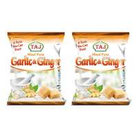 Two bags of Taj frozen garlic and ginger paste cubes, 2 x 400g