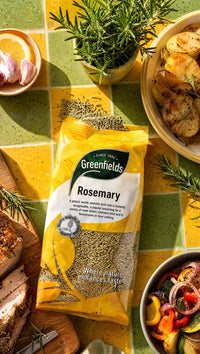 Greenfields dried rosemary pack with roast chicken and potatoes