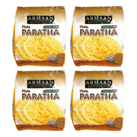 Four Armaan plain paratha family packs, 4 x 1.4kg