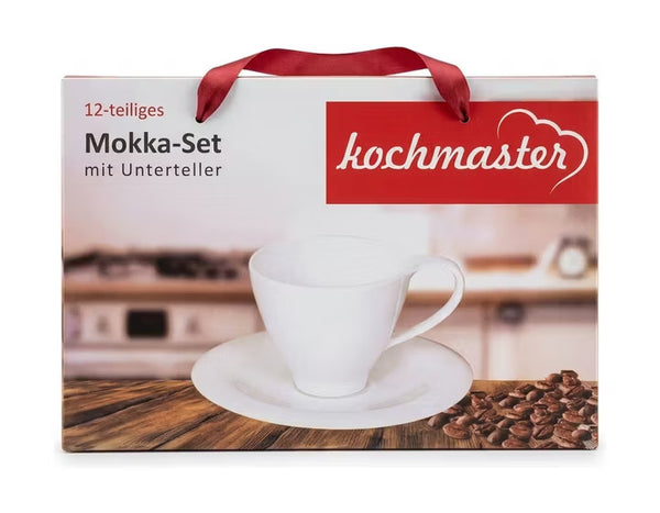 Kochmaster Espresso Cups & Saucers (12-Piece Set)