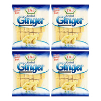 Four bags of Taj frozen crushed ginger cubes, 4 x 400g