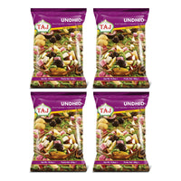 Four bags of Taj frozen undhiyu mix, 4 x 300g