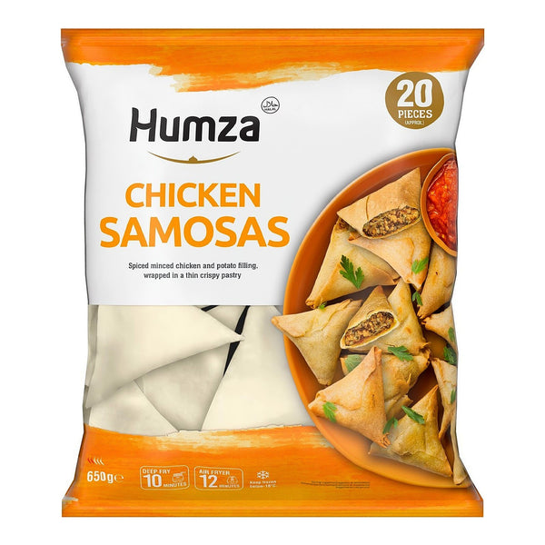 Humza Halal Chicken Samosas (20 Pieces)