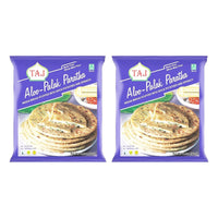 Two packs of Taj aloo palak paratha, 2 x 400g